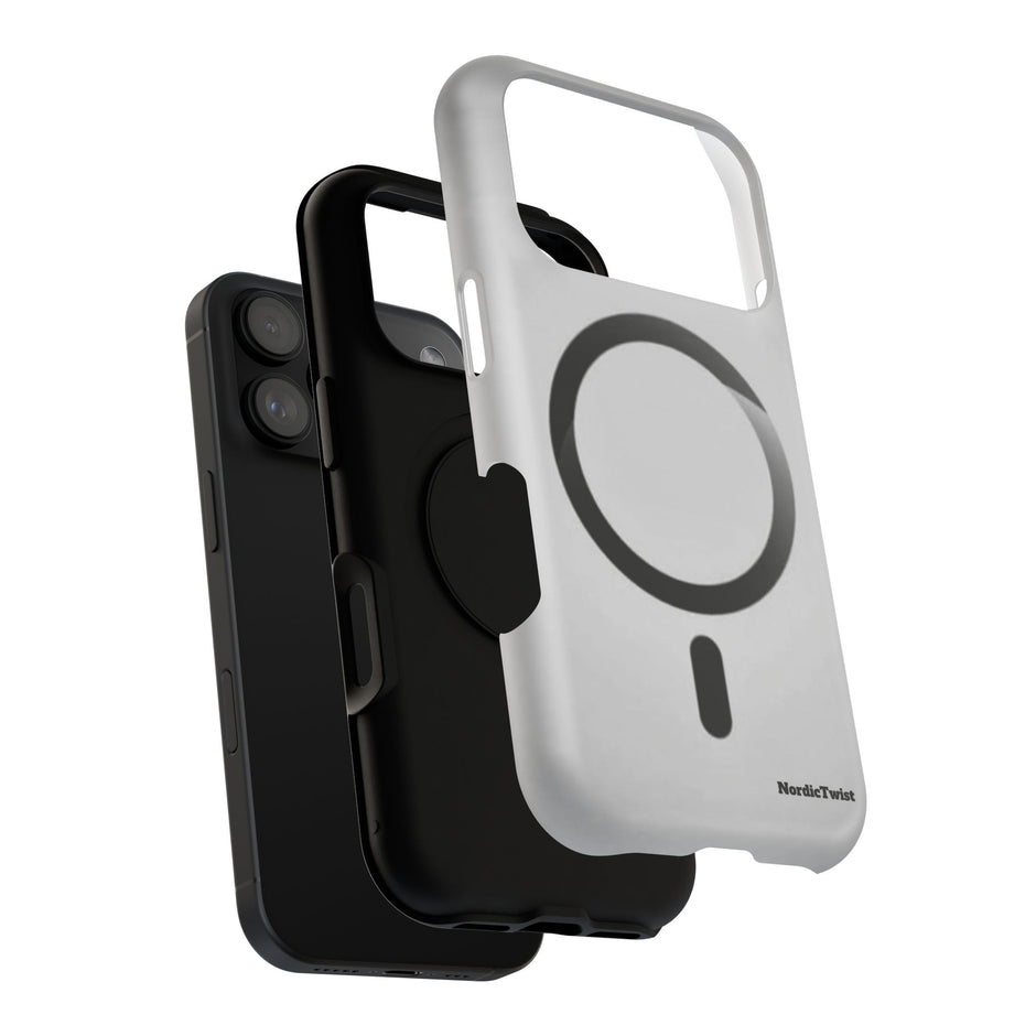 MagSafe Mobilskal – Grå Ringdesign