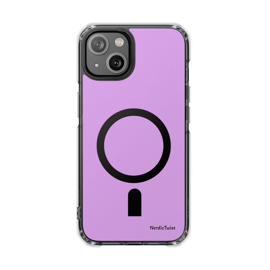 Clear Magnetic Phone Case Minimal Purple