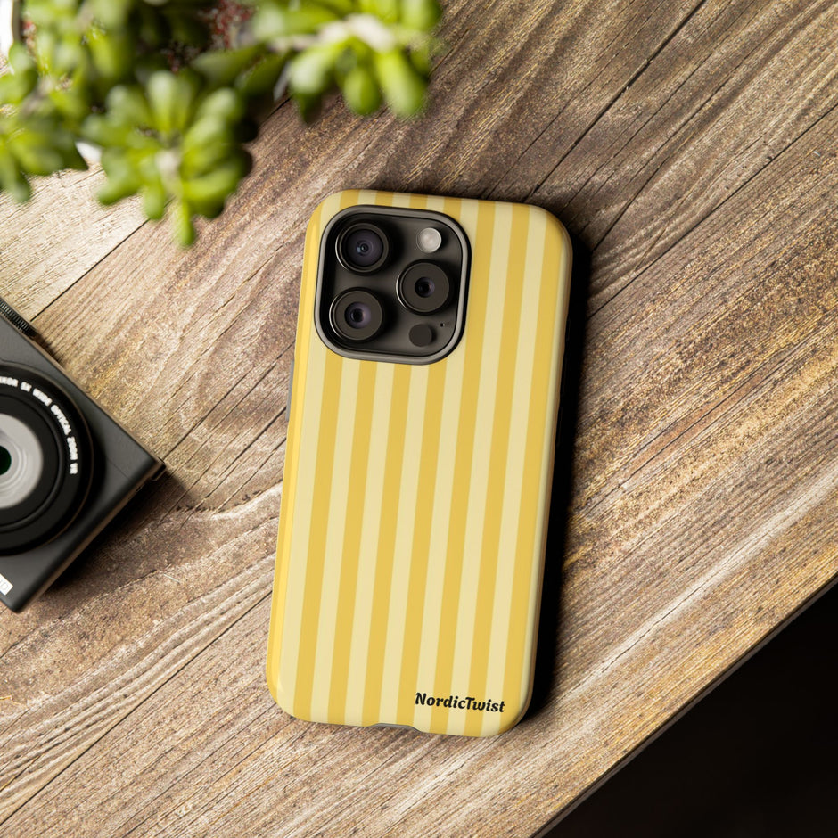 Yellow Stripe Tough Phone Case