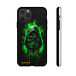 Tough Phone Case – Green Grim Reaper Skull Gothic Design