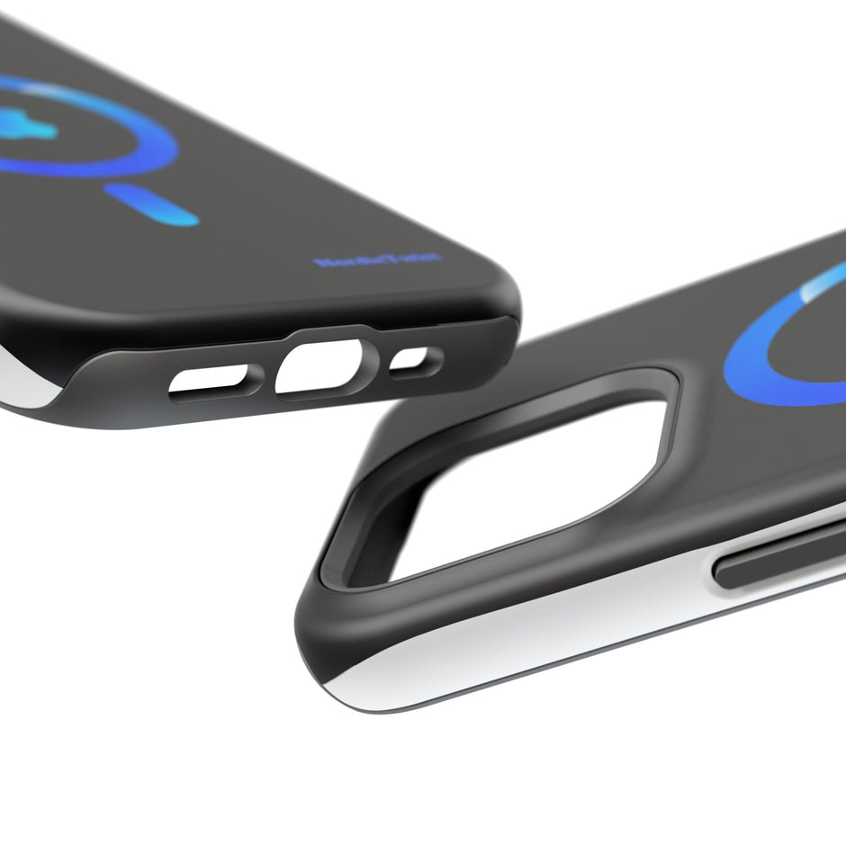 Stöttåligt MagSafe iPhone-skal – Blå Ring