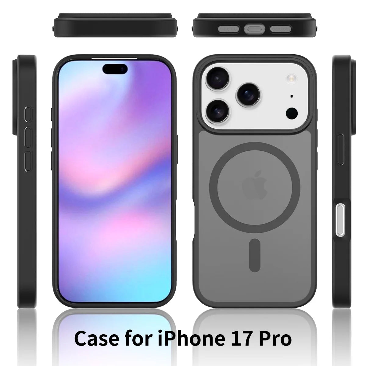 Magnetic Case For iPhone 17 Air 15 14 13 12 11 16 Pro Max Plus For Magsafe Wireless Charging Matte Translucent Hard Armor Cover