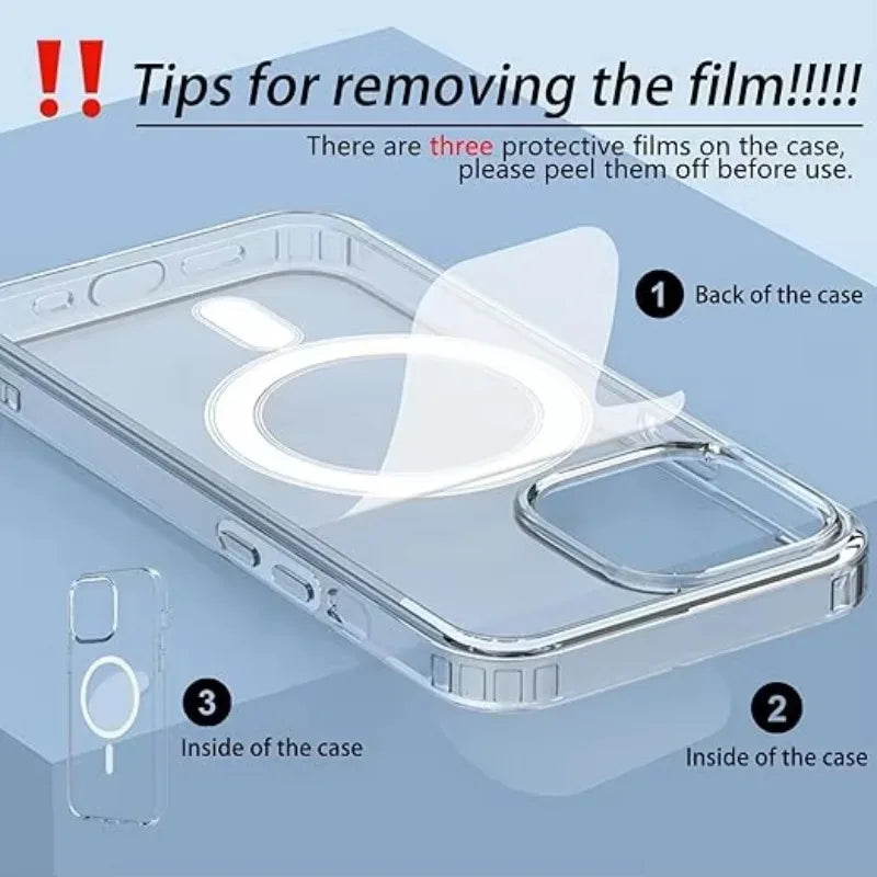Magnetic Transparent Phone Case