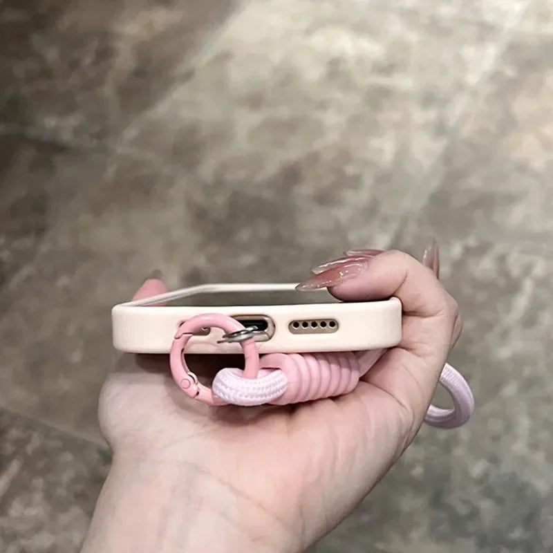 Clear Matte Magnetic Case For IPhone 16 14 13 Mini 15 12 11 Pro Max Plus Lanyard Wrist Strap Magsafe Shockproof Bumper Cover